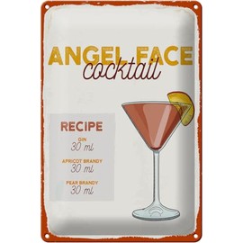 Blechschild 30 x 20 cm Angel Face Cocktail Recipe - DekoNo7
