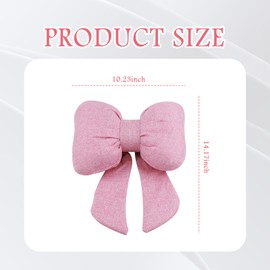 Figpade Cute Bow Car Headrest Pillow,Comfortable & Breathable Car Neck Pillows for Relief Neck Fatigue,Universal Head Rest Pillow for Cars Decoration as Birthday Gifts for Women,Girl (Pink)