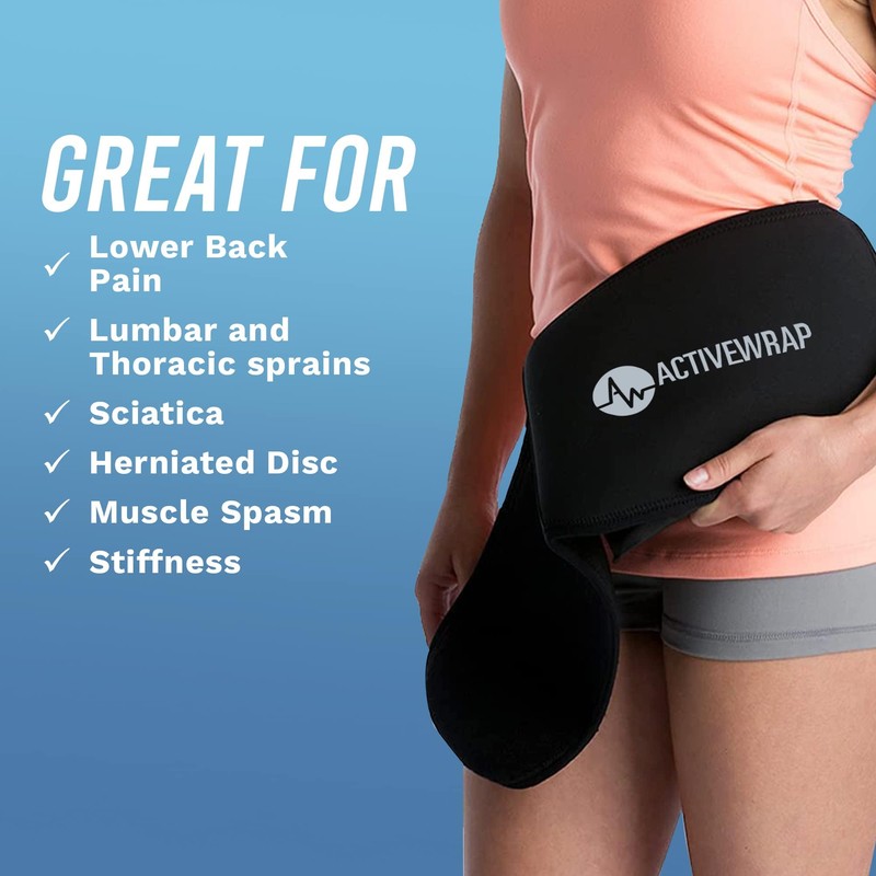 ActiveWrap Lower Back Ice Pack - Cold/Hot Therapy for Back