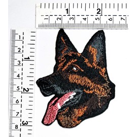 German Shepherd Dog Stickers Embroidery Patch Puppy Pet Dog Wolf Fox Wild Animals Cartoon Kid Baby Girl Jacket T-Shirt Patch Sew Iron on Embroidered Sign Badge Costume Clothing (10)
