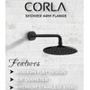 Corla 2pc Shower Arm Flange 2.5” Round | Modern Universal