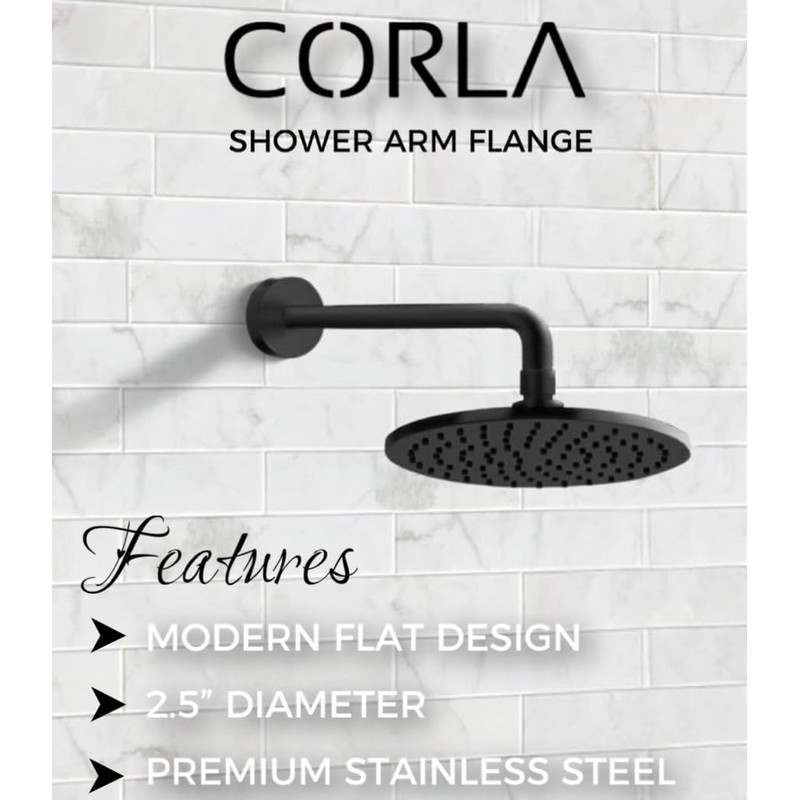 Corla 2pc Shower Arm Flange 2.5” Round | Modern Universal