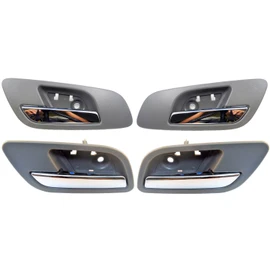 PT Auto Warehouse gm-2546mgqpk – Tirador de interior interior de la puerta Interior, Gris (Titanio) carcasa con palanca de cromo – sin agujero, juego de 4