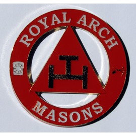 9021RAM [Royal Arch Masons] Heavy Alloy Auto Emblem for York Rite Freemasons 3 inches in Diameter
