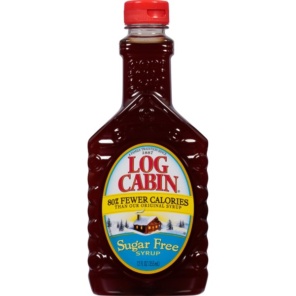 Log Cabin Sugar Free Syrup for Pancakes and Waffles, 12 oz. (Pack of 12)