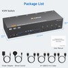 HDMI+2 Displayport KVM Switch 3 Monitors 4 Computers 8K@60Hz 4K@144Hz,4