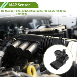 Partuto Manifold Absolute Pressure MAP Sensor for FIAT 500 1.2 2009-2020 No.0261230268 1 Pc