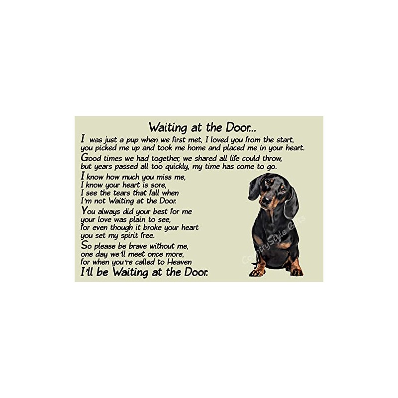 Dachshund Dog Memorial pet loss Fridge Magnet Gift - Waiting