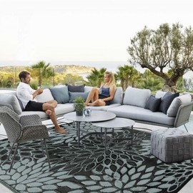 Anidaroel Patio Rugs Outdoor 9x12 Clearance Waterproof, Reversible Camping Rugs for Outside RV, Tropical Plastic Straw Outside Area Rugs for Camping, Backyard, Pool Deck, Trailer(9'x12')