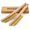 MAXMAN Brass Brush, Soft Brass Bristle, Wire Brushes for Cleaning