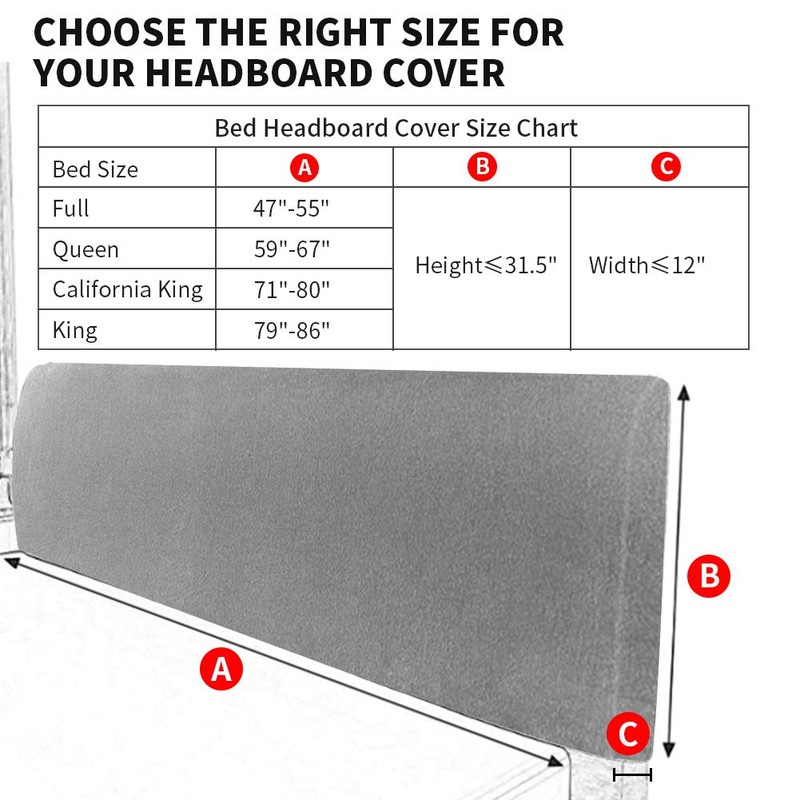 DUJUIKE Headboard Cover for King Bed, Stretch Bed Headboard Slipcover,