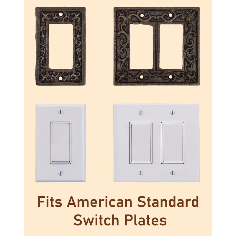 Lulu Decor, Fleur De Lis Cast Iron Rocker Light Switch