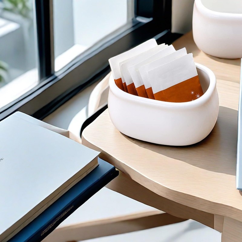 Mosuji Set of 2 Ceramic Sugar Packet Holders – Classic