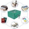 Kippen 10032V1 Cash Box with Coin Compartment, Colour: Green, Dimensions:
