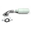 Short low profile Exhaust for Tillotson 212 hemi, Predator 212cc,