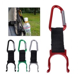 Camping Water Bottle Hook Carabiner Clip Holder Keychain Green BL10567 100ea