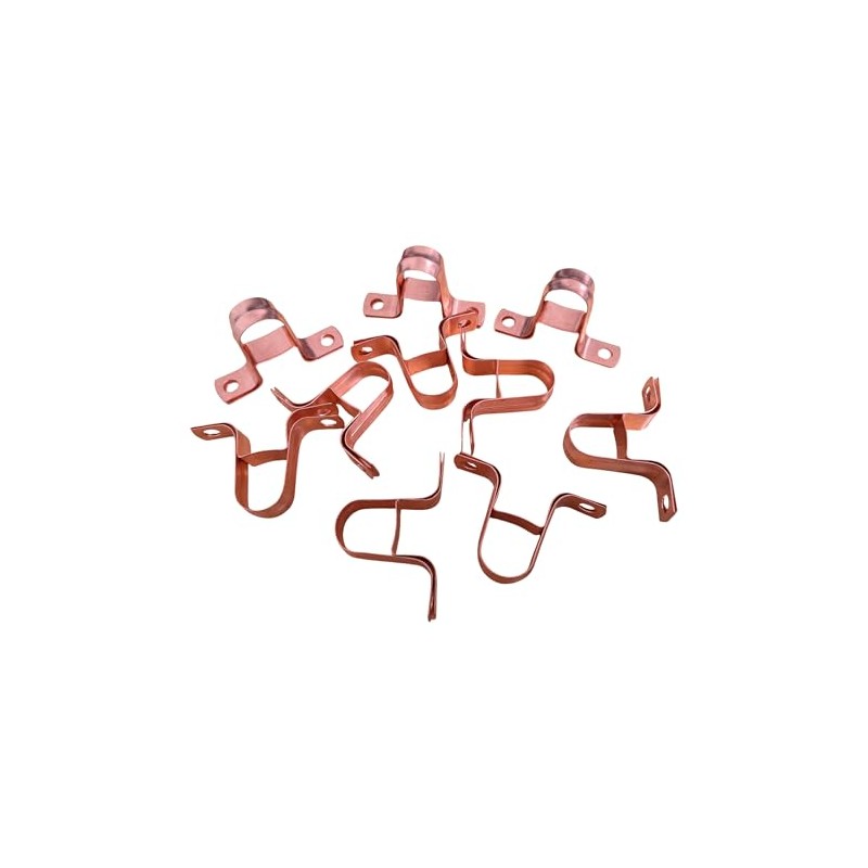 15mm Copper Pipe Saddle Clips with Spacer – Bag of