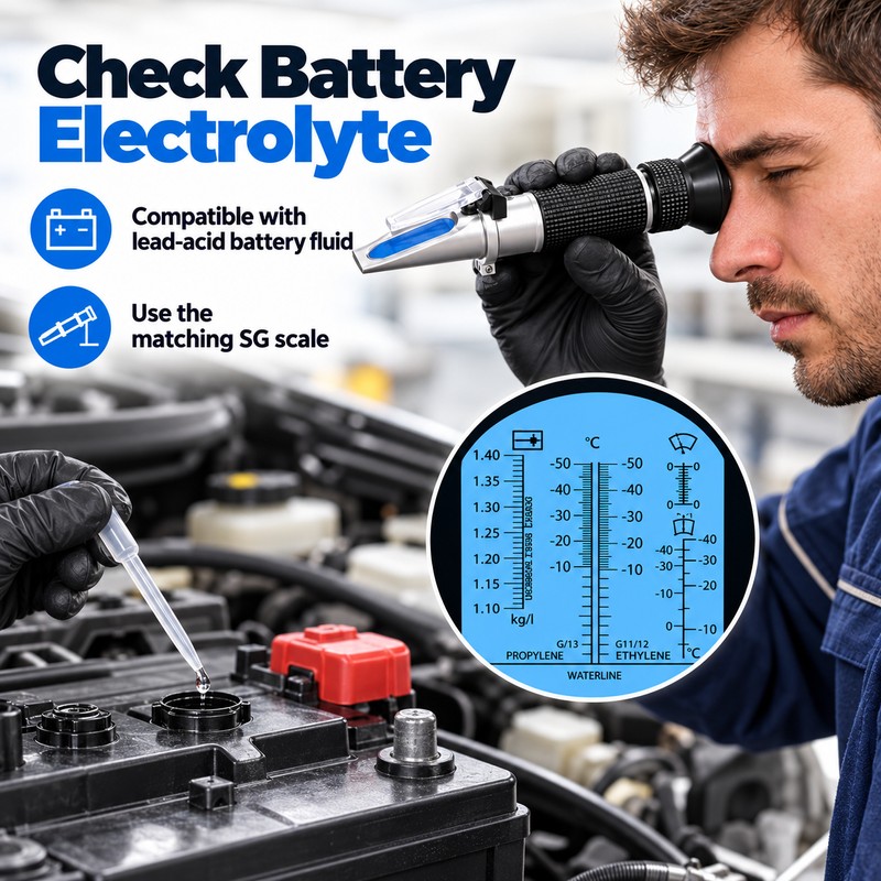 4-in-1 Automotive Antifreeze Refractometer for Car Fluid Testing – ATC