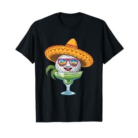 Mexico Cinco De Mayo Golf Ball With Sombrero Margarita Golfe T-Shirt