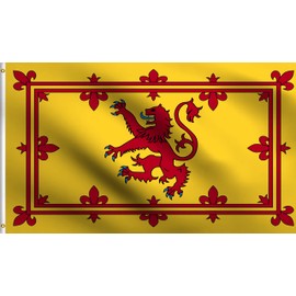 DMSE Royal Banner of The Royal Arms of Scotland Lion Flag 2X3 Ft Foot 100% Polyester 100D Flag UV Resistant (2' X 3' Ft Foot)