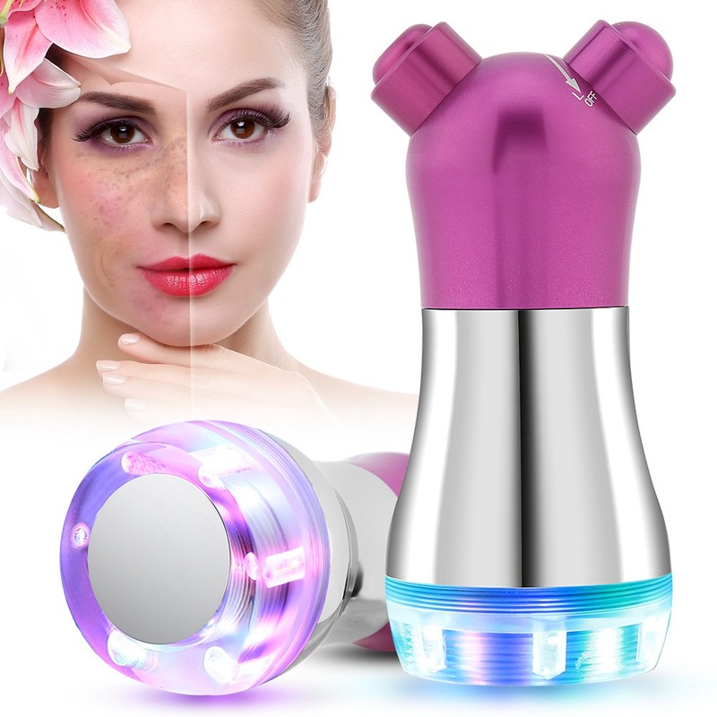 No Needle Hot Compress LED Photon Therapy Face Massager Beauty