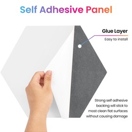 Self-Adhesive 18 Pack Hexagon Acoustic Panels, 14" X 12" X 0.4" High Density Sound Absorbing Panels, Beveled Edge Sound Proof Treatment Tiles for Walls, Studio, Door, Home, Office (Dark Gray)