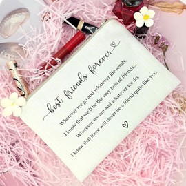 CoolMoon Makeup Bags Cosmetics Pouch, Friendship Gift, Friend Gift, Gift For Best Friend, Best Friends Gifts for Women, Friend Birthday Gift, Colleague Gift, Friend Thank you Gift