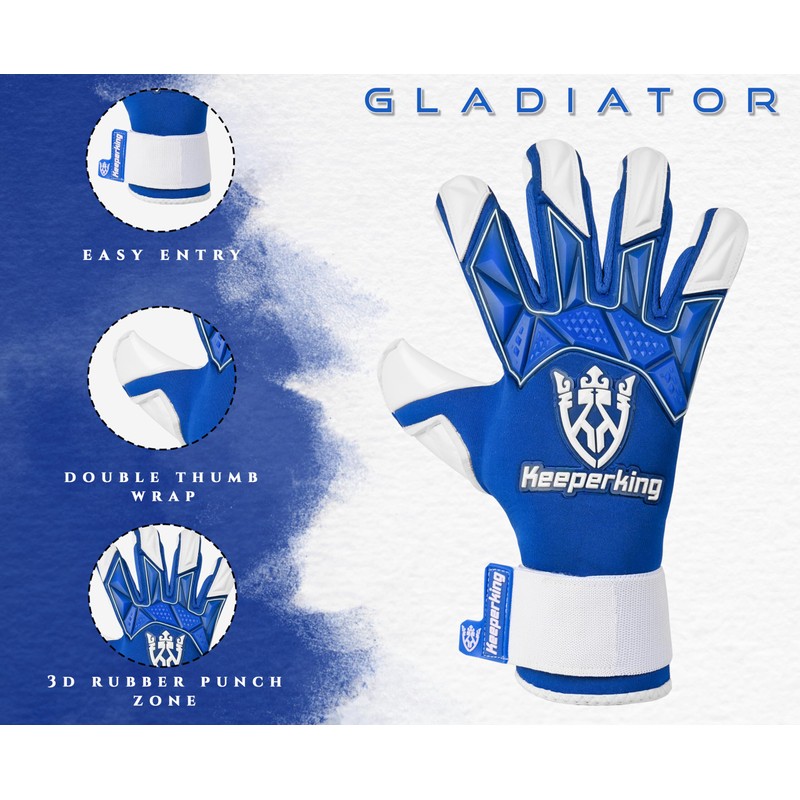 Keeperking GladiatorKing Negative Cut Professional Men's Goalkeeper Gloves with Professional