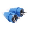 POFET 2Pcs 250V 16A IP44 Waterproof 2 Male Poles +