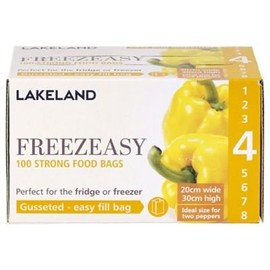 Lakeland Freezeasy Food Freezer Bags, Gusseted, 20 x 30cm, Pack of 100