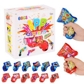 Confetti Gun, Pack of 12 Party Poppers, Confetti Bomb, Confetti Cannon, Wedding, Party Confetti Cannon, Confetti Multicoloured Bombs for Birthday Party, Wedding, Carnival, Celebration Parties