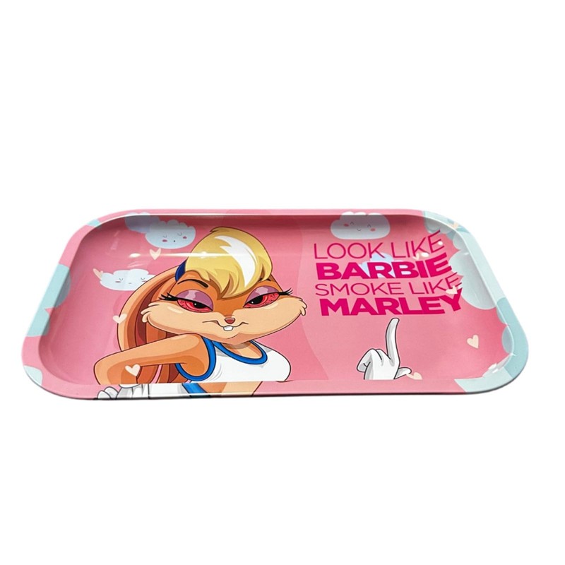 Lola Buddy Rolling Tray, Pink Cartoon Design, 30 x 20