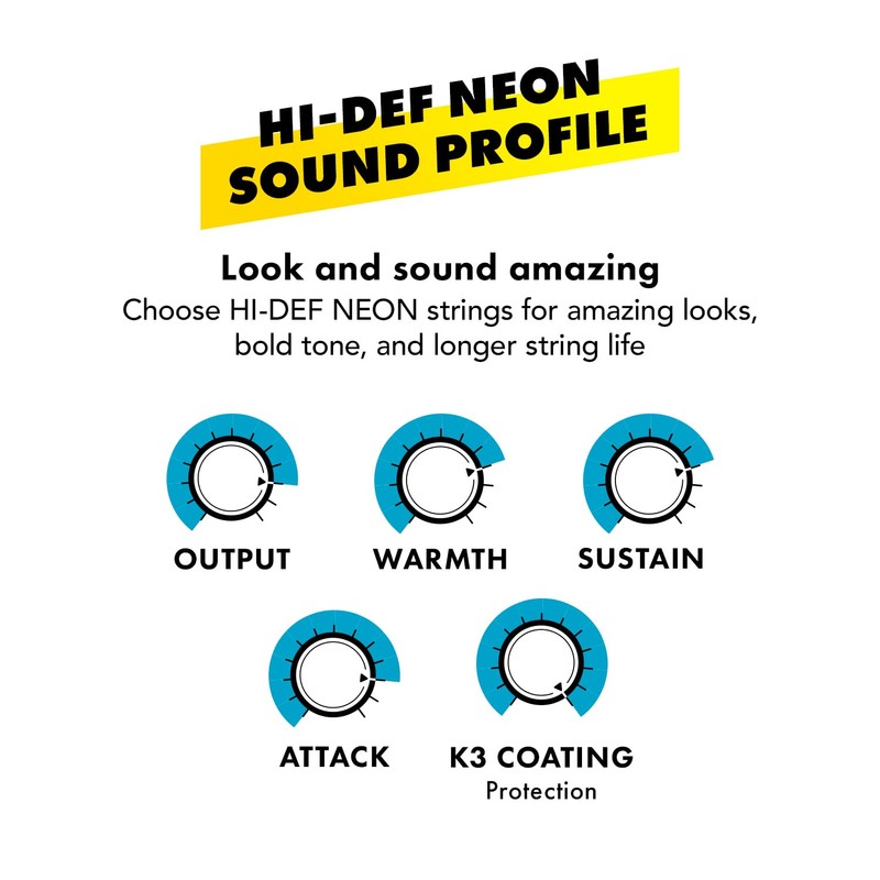 DR Strings HI-DEF NEON - Multi-Color Silver Plated/Nickel Plated Electric