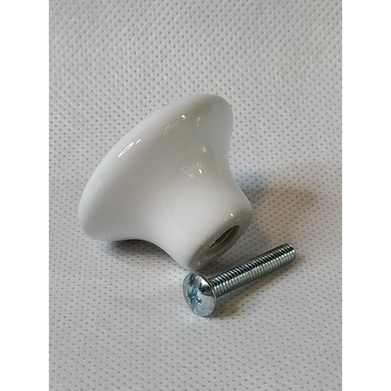 White Geese KNOB Goose Glossy Ceramic Dresser Drawer Pulls Cabinet