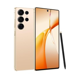 Aidekunlin Unlock Phone, 6.56 Inch Screen, 3GB RAM + 128GB ROM, Front and Rear Cameras, Supports 4G LTE-FDD TDD, 8-Core High-Speed Chip, 4G Android Phone (Gold)