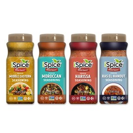 iSpice Spices and Seasonings Sets Different World Flavor Seasoning - All International | WORLD FLAVORS PREMIUM SEASONINGS (4 Pack World Flavor)