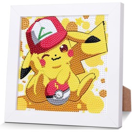 Sencangxun Diamond Painting Children's Boys Anime Pictures, Craft Set, 5D Diamond Painting with Frame, Creative Gifts for Girls and Boys, Crafts Boy 8 Years, Home Wall Decor, 18 x 18 cm