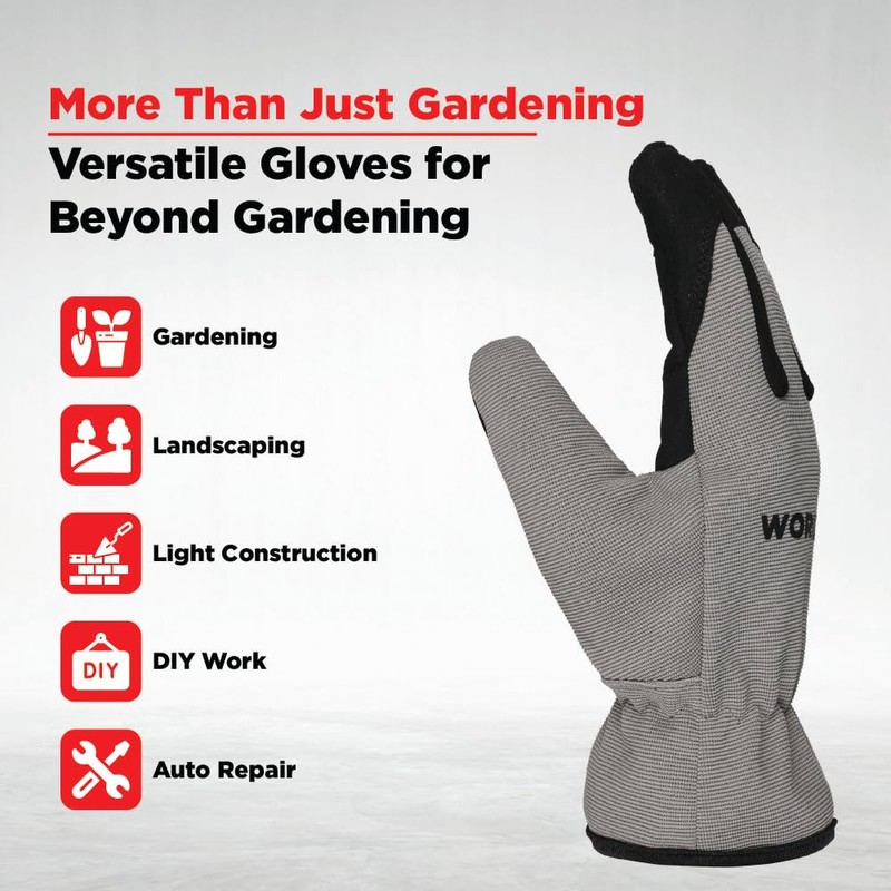 WORK MAXX Thorn-Proof Gardening Gloves – Heavy-Duty Protection for Roses,