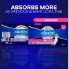Always Ultra Thin Extra Heavy Overnight Pads with Wings, Size