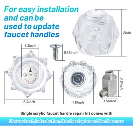 PuritySage Shower Faucet Knob Replacement,Compatible with Delta RP41661,Premium Shower Handle Set for Faucet - Easy Installation,Smooth Operation