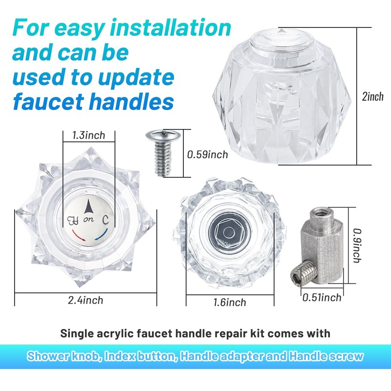 PuritySage Shower Faucet Knob Replacement,Compatible with Delta RP41661,Premium Shower Handle