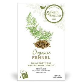 (2 Pack) - Heath And Heather - Organic Fennel Tea | 20 Bag | 2 PACK BUNDLE