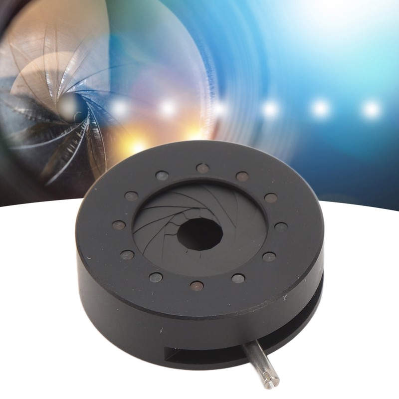 Aperture Diaphragm Manual Adjustable Aluminum 0.5‑15mm 12 Blades Iris Diaphragm