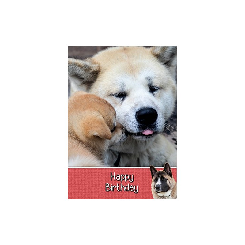 Akita Birthday Card