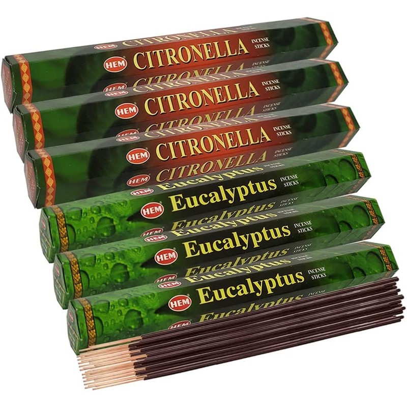 Citronella & Eucalyptus Incense Sticks & Holder Bundle Variety Pack