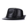 Sandy Ting Sheepskin Leather hat Classic Cowboy Fedora Hat (X-large/23-24in)
