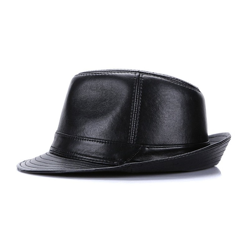 Sandy Ting Sheepskin Leather hat Classic Cowboy Fedora Hat (X-large/23-24in)