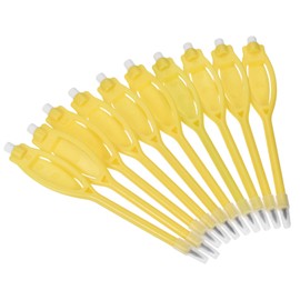 PATIKIL Golf Scoring Pencils with Eraser, 10 Pack Oval Clip Plastic 2H Marker Pens for Sport Games Meeting, Yellow