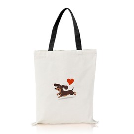 Dachshund Gifts, Women's Canvas Tote Bags, Large Capacity, Reusable Shopping Bag, Dachshund Gifts for Animal Lovers, Portable Toiletry Bag Women for Travel Everyday Life