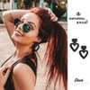 PopTopping Double Heart Earrings Dangling Black Heart Dangle Earrings Love
